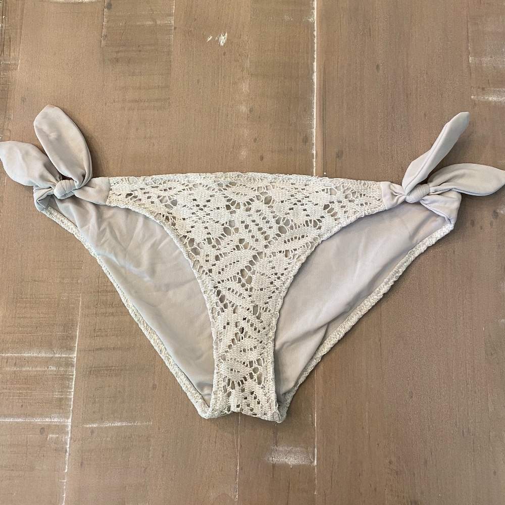Small White Lace Aerie Bikini Bottoms